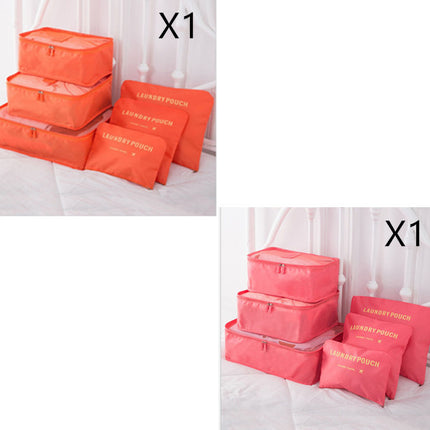 6 PCS Travel Storage Bag Set for Clothes Tidy Organizer