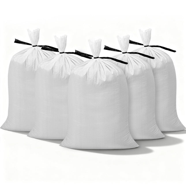 Heavy Duty Sand Bags, 50Pack 14" X 26", Empty Sandbags For Flooding With Tie Strings, Woven Polypropylene Sand Bag With 1600 Hours Of UV Protection, 50Lbs Capacity
