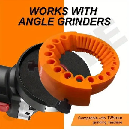 1pc Drill Bit Sharpener, Plastic Manual Drill Bit Grinder, Power Drill Bit Grinding Attachment For 2 To 13mm Drill Bits, 125mm Grinder