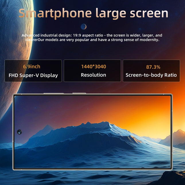 C25 Unlocked Phone Smartphone 8GB 256GB Android14.0 6800mAh 6.8inch 5G