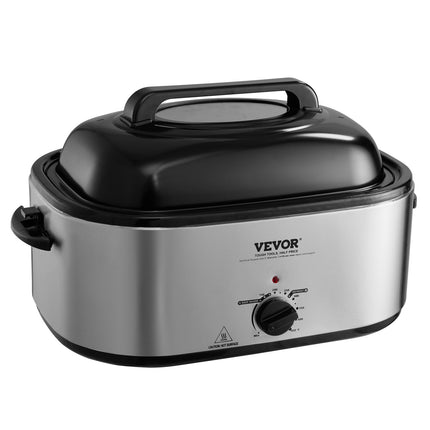 Electric Roaster Oven, 26 QT Turkey Roaster Oven With Self-Basting Lid, 1450W Roaster Oven With Defrost & Warm Function, Adjustable Temperature, Removable Pan & Rack, Fits Turkeys Up To 30LBS