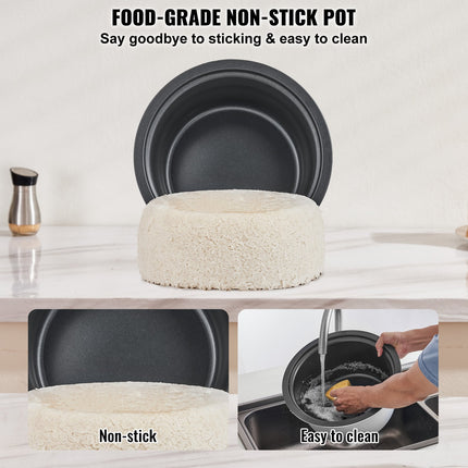Commercial Rice Cooker 50-Cup Non-Stick Pot 10L 24H Keep Warm Restaurant