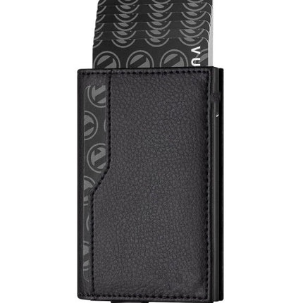 Credit Card Case With Double Id Window Rfid Blocking Automatic Leather Up Wallet