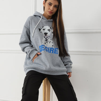 Women's Fashionable Casual Printed Long Sleeved Sweatshirt