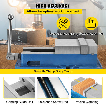 6'' ACCU Lock Vise For Precision, Milling Vice With 6 Inch Jaw For Drill Press, Milling & Drilling Bench Clamp Vice
