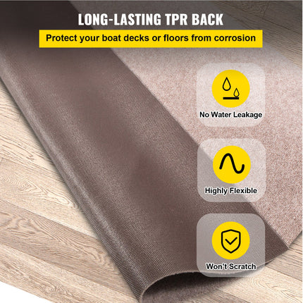 Boat Carpet, 6 Ft X 29.5 Ft Marine Carpet For Boats, Waterproof Light Brown Carpet With Marine Backing Anti-Slide Marine Grade Boat Carpet Cuttable Easy To Clean Patio Rugs Deck