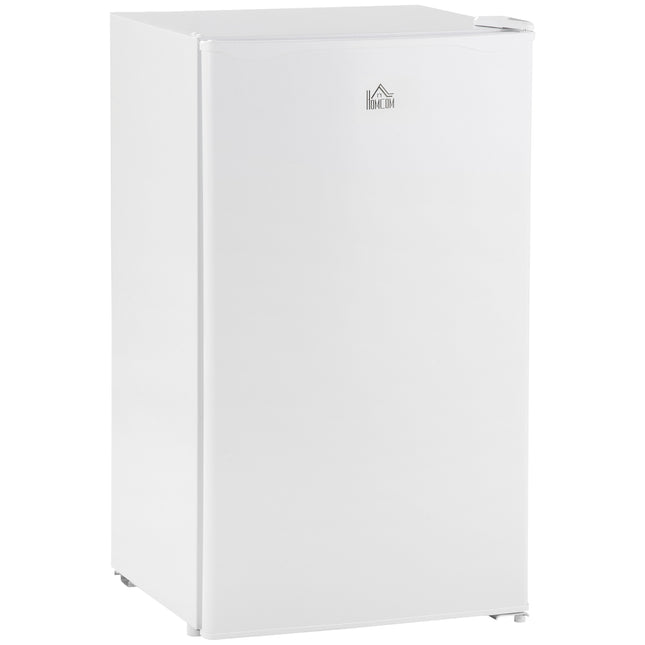 Mini Fridge with Freezer, 3.2Cu.Ft Compact Refrigerator with Adjustable Shelf, Mechanical Thermostat and Reversible Door for Bedroom, Dorm, White