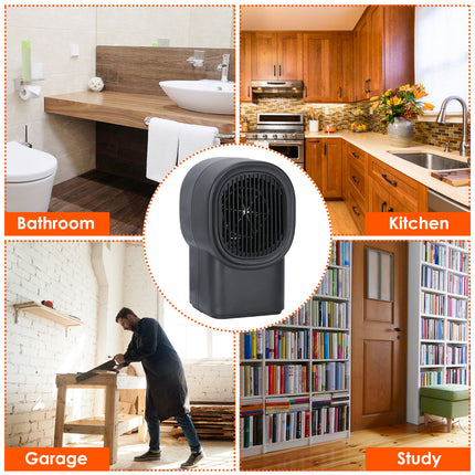 1Pc 400W Portable Electric Space Heater Mini Desktop Fan Heater Personal Small Space Heater For Home Office