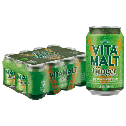 Vitamalt Classic, Non-Alcoholic Malt Drink, 11.2 Oz Can (Pack of 12)