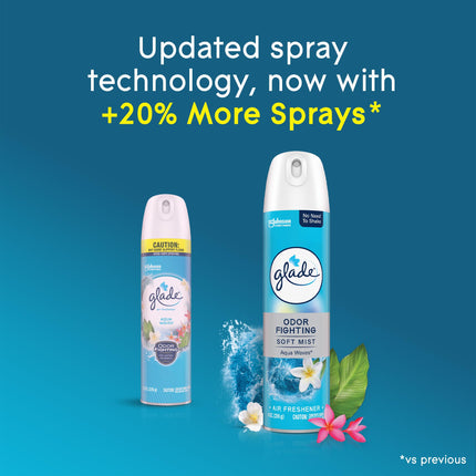 Glade Air Freshener Room Spray, Odor Fighting to Deliver Long Lasting Freshness, 8 Oz, 2 Count