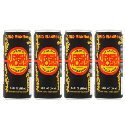 Big Bamboo Jamaican Irish Moss Vanilla Drink, 9.8 fl oz (4 Pack) | Traditional Caribbean Energy & Nutritional Beverage | Made with Sea Moss, Milk & Spices | Authentic Jamaican Drink