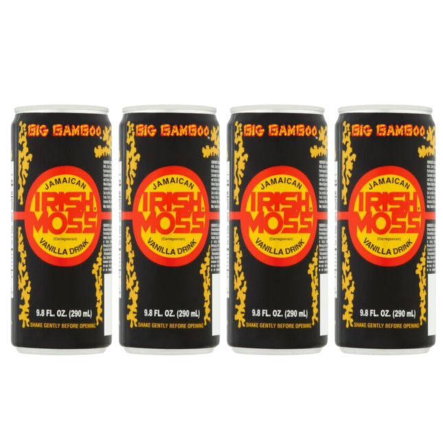 Big Bamboo Jamaican Irish Moss Vanilla Drink, 9.8 fl oz (4 Pack) | Traditional Caribbean Energy & Nutritional Beverage | Made with Sea Moss, Milk & Spices | Authentic Jamaican Drink