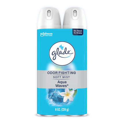 Glade Air Freshener Room Spray, Odor Fighting to Deliver Long Lasting Freshness, 8 Oz, 2 Count
