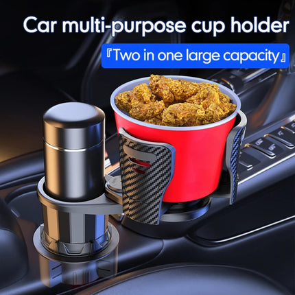 Car Cup Holder Expander Adjustable Base 2 in 1 Dual Layer Cup Holder Large Capacity Storage 360 Degree Rotating Cup Slot Large 10/40 oz Bottles & Big Drinks Travel Cup