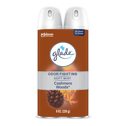 Glade Air Freshener Room Spray, Odor Fighting to Deliver Long Lasting Freshness, 8 Oz, 2 Count