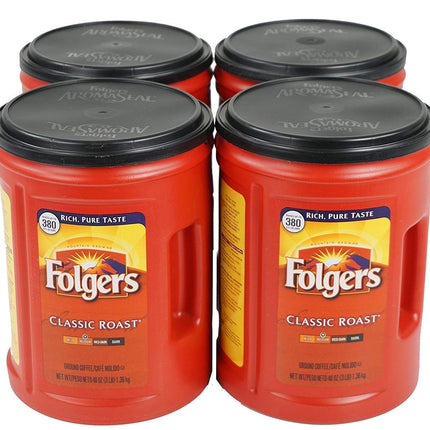 Folgers, Classic Medium Roast Coffee, 48 oz, 4 Cans
