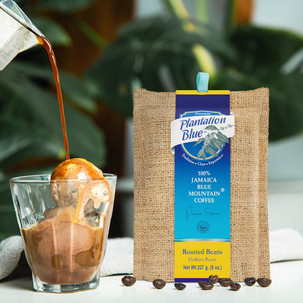 PREMIUM PLANTATION BLUE TRADITION CLASS EXPERIENCE 100% Blue Mountain Coffee Jamaica, Medium Roasted & Ground (8oz)