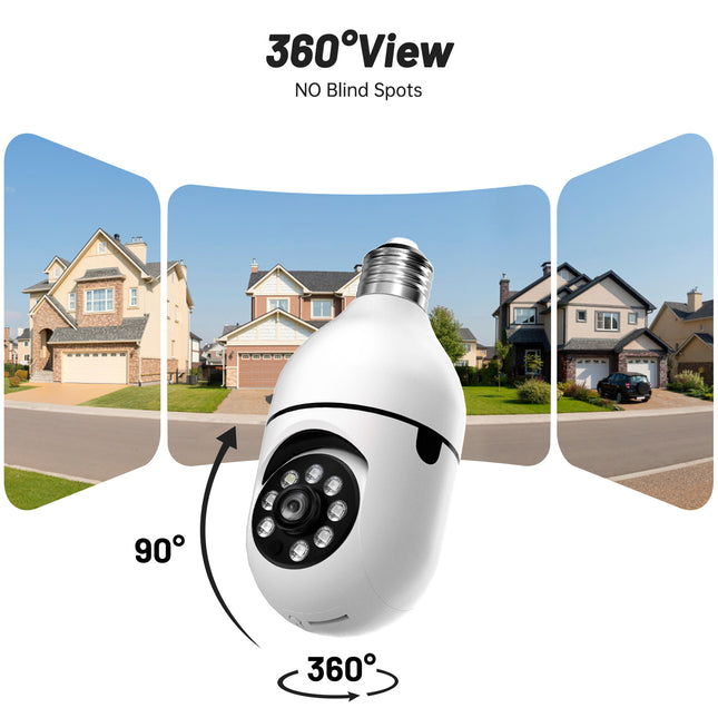 WiFi Indoor E27 Network Security Camera 2K Light Bulb Colorful Smart Home Full HD IP Camera 2pcs Set Camera