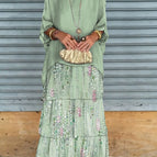 Light Green Print / 2XL
