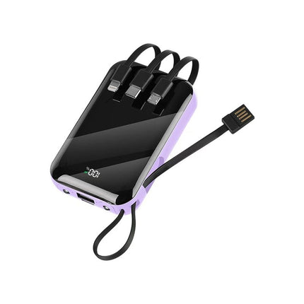 Portable Power Bank With Fast & Wireless Charging - High Capacity Battery Pack For IPhone, Android & AirPods, Travel-Friendly Emergency Charger With Safety Protection
