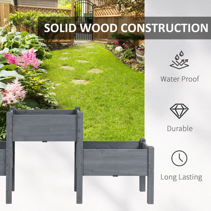 3 Tier Raised Garden Bed Freestanding Planter Box for Vegetables, Herb, Flowers
