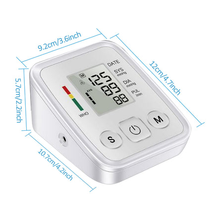Digital Blood Pressure Monitor Automatic Cuff BP Heart Rate Machine Pulse Meter
