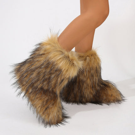 Stylish Personalized Winter Boots For Women - Adorable Spicy Girl Mid-Length Snow Boots, Cozy And Warm