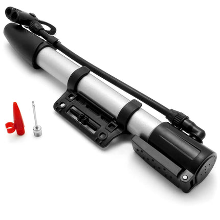 Mini Bike Portable Bicycle Tire Inflator Ball Air W Mount Frame For Mountain Road Bike