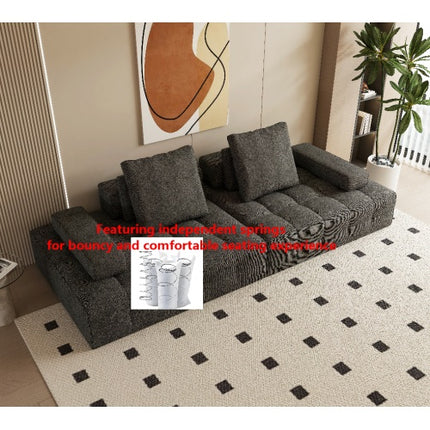 Sofa Couch For Living Room, Modern Loveseat Sofa With Extra Deep Seats, Comfy Armrests, Couches For Living Room Apartment Lounge, Easy Assembly, Grey