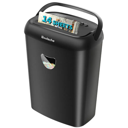 Cross Cut Paper Shredder,High-Performance,14-Sheet Capacity,6.6 Gallon Basket,P-4 Security-Jam Proof Heavy Duty Shredder For Home And Office