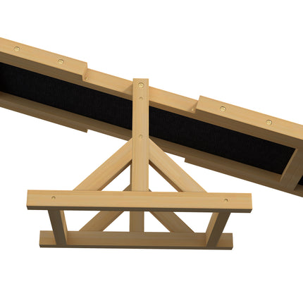 Wooden Dog Agility Seesaw for Training and Exercise, Yellow