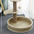 Beige Rattan Mat Climbing Frame / One Size