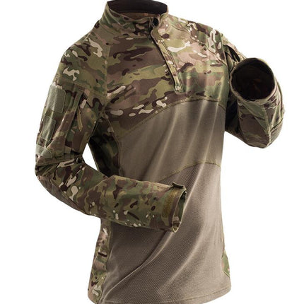 Tactical Shirt Long Sleeve Top Camo Airsoft Outdoor Sports Combat Shirt