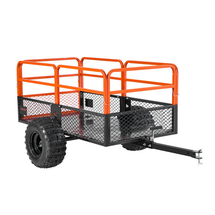 Dump Trailer 1800 Lbs 28 Cu. Ft Tow Behind Steel Garden Yard Trailer Cart