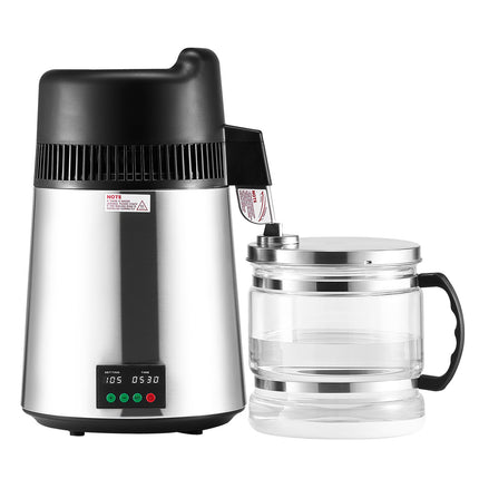 6L Water Distiller Home Countertop Purifier Machine 900W Stainless Steel Glass