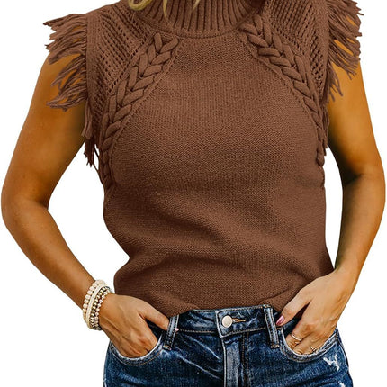 Casual Weaving Sleeveless Sweater Vest
