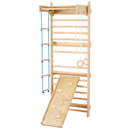 Swedish Ladder Wall Gym 5 In 1 Wooden Indoor Playground Climbing Toys