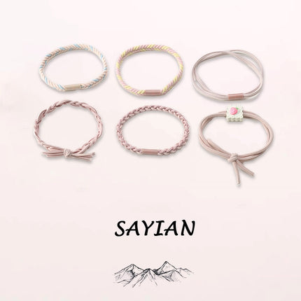 6 Pcs Scrunchies - Soft, Stretchy, And Detachable Hair Ties For Ponytails, Hair Elastics, Spiral Hair Ring, And Cute Hair Accessories - Perfect For Girls And Women