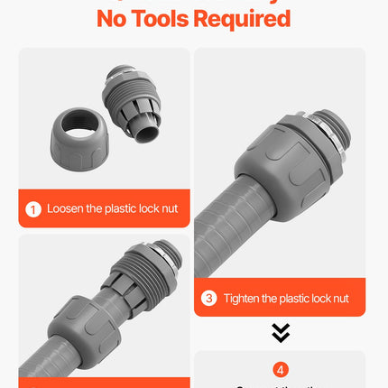 Liquid Tight Connector Non-Metallic Conduit Fitting Connector