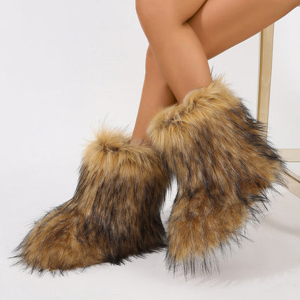 Stylish Personalized Winter Boots For Women - Adorable Spicy Girl Mid-Length Snow Boots, Cozy And Warm