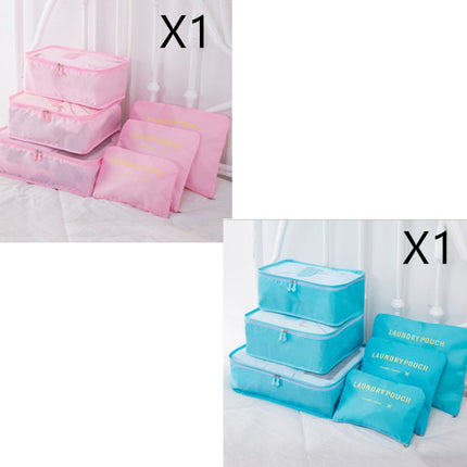 6 PCS Travel Storage Bag Set for Clothes Tidy Organizer