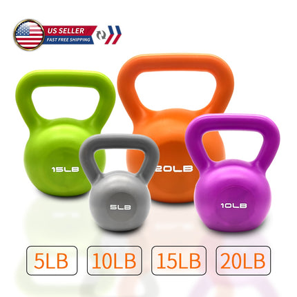 10lbs Kettlebell Set, Strength Training Kettlebells Weight Set For Women, Vinyl Coated Kettle Bell For Home Gym Workout Weight Lifting Equipment, Comfortable Grip Wide Handle Weights