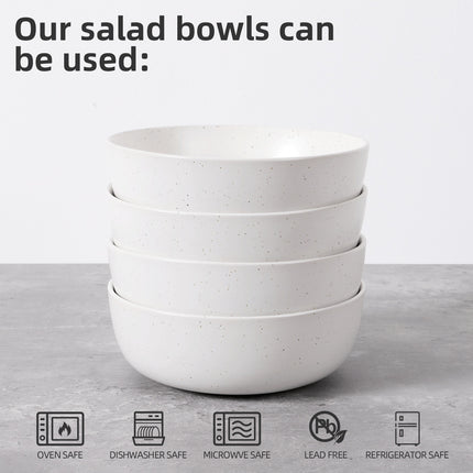 Ceramic Bowls For Kitchen, 27oz  Bowl Set Of 4  For Cereal, Salad, Pasta, Soup, Dessert, Serving  Dishwasher, Microwave And Oven Safe