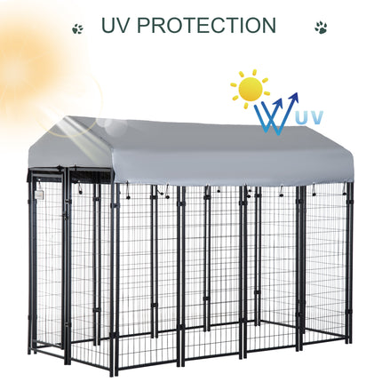 Outdoor Dog Kennel with Roof