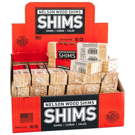 Nelson Wood Shims - DIY Bundle Wood Shims 8-Inch Shims, High Performance Natural Wood, 100% Kiln Dried