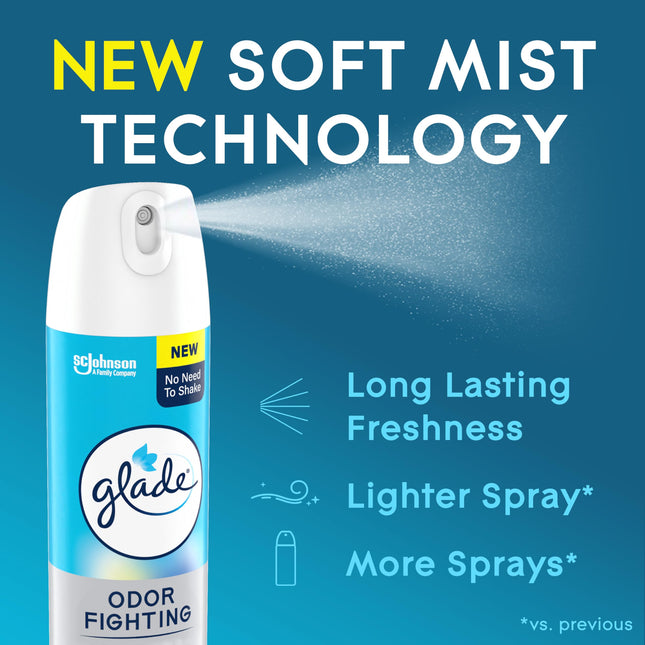 Glade Air Freshener Room Spray, Odor Fighting to Deliver Long Lasting Freshness, 8 Oz, 2 Count