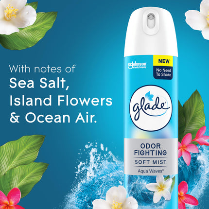 Glade Air Freshener Room Spray, Odor Fighting to Deliver Long Lasting Freshness, 8 Oz, 2 Count