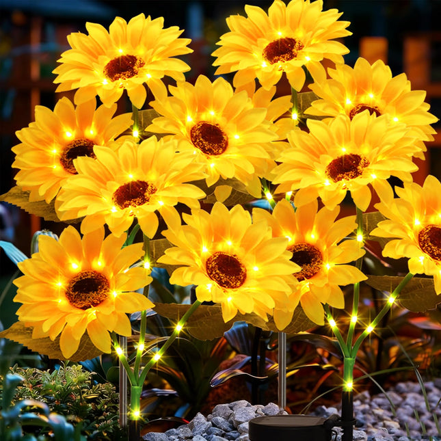 Solar Flower Lights Outdoor Waterproof 4 pieces