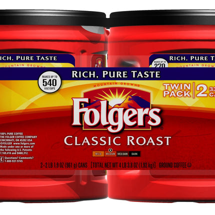 Folgers Classic Roast Medium Roast Ground Coffee