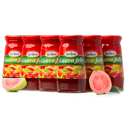 Grace Guava Jelly 12oz - 2 Jars - Tropical Guava Paste Made with Premium Jamaican Guava Fruit - Caribbean Guava Fruit Spread Ideal for Guava Gizzada & Pastelitos de Guayaba